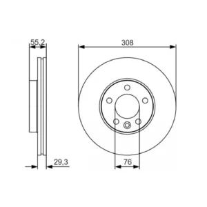 Brake Disc BOSCH 0 986 479 R84