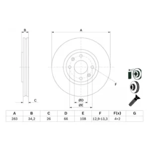 Brake Disc BOSCH 0 986 478 979