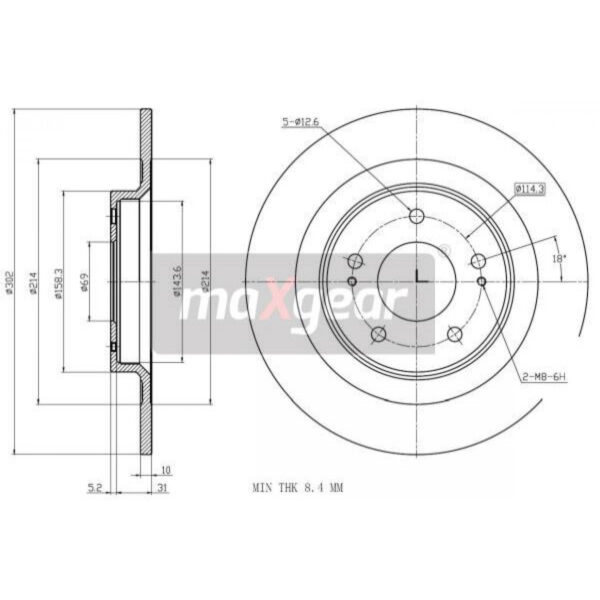 Brake Disc MAXGEAR 19-3242