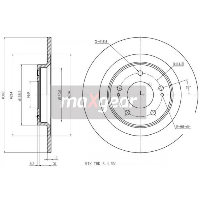 Brake Disc MAXGEAR 19-3242