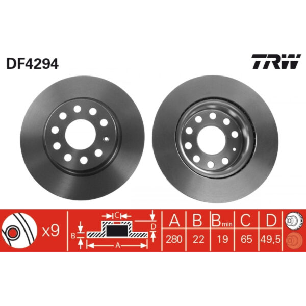 Brake Disc TRW DF4294