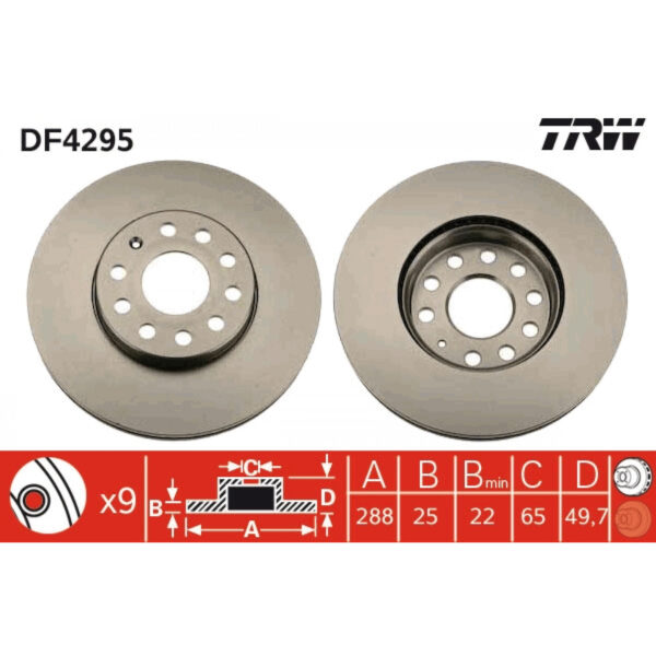 Brake Disc TRW DF4295