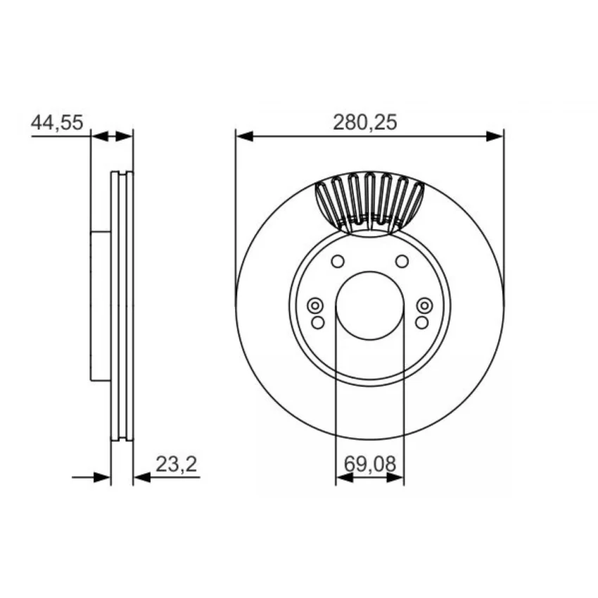 Brake Disc BOSCH 0 986 479 A12
