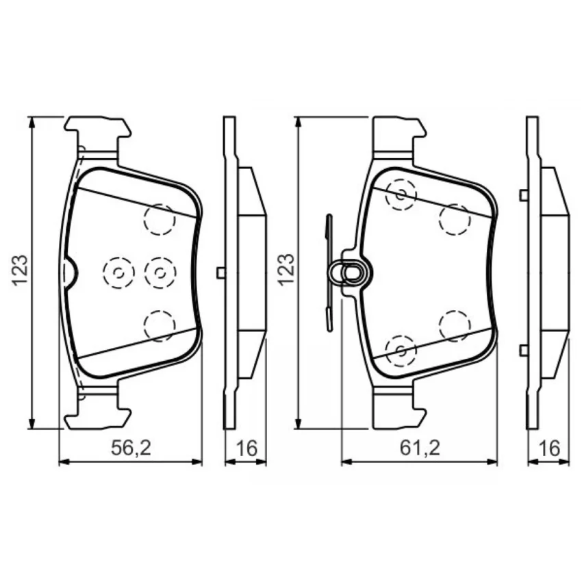 Brake Pad Set, disc brake BOSCH 0 986 494 658
