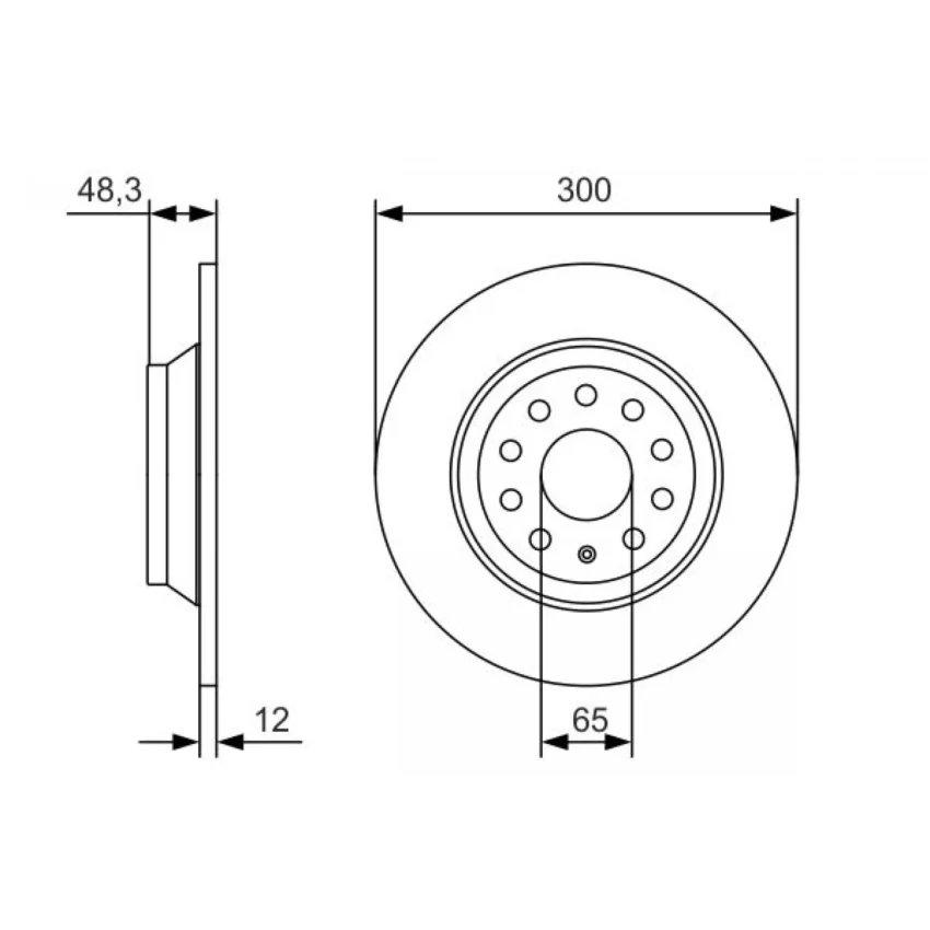 Brake Disc BOSCH 0 986 479 A84