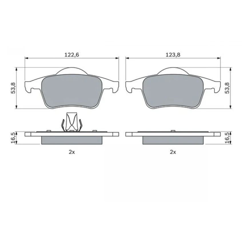 Brake Pad Set, disc brake BOSCH 0 986 424 539