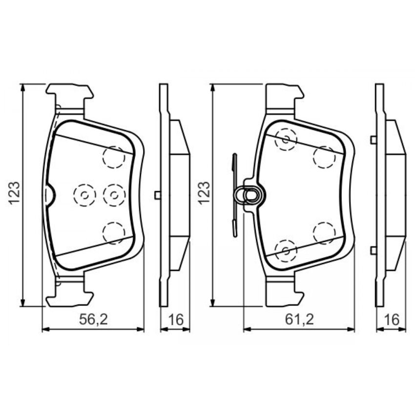 Brake Pad Set, disc brake BOSCH 0 986 494 659