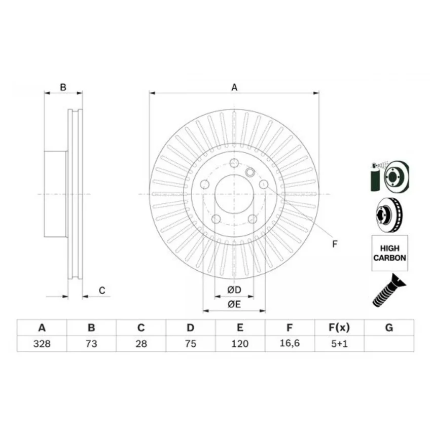 Brake Disc BOSCH 0 986 479 771