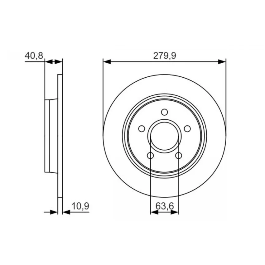 Brake Disc BOSCH 0 986 479 S49