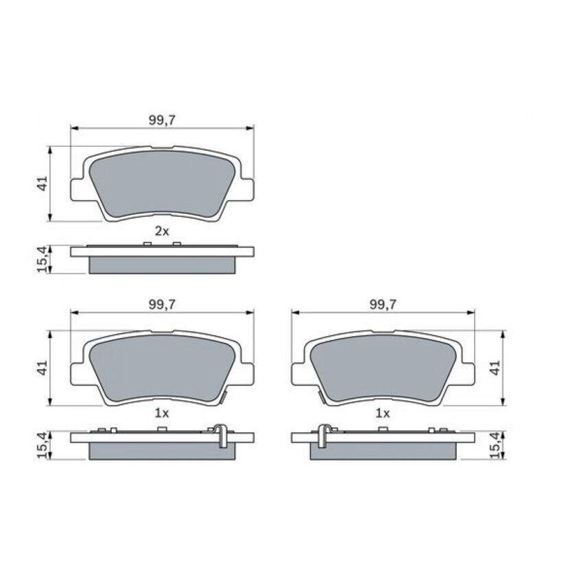 Brake Pad Set, disc brake BOSCH 0 986 494 557