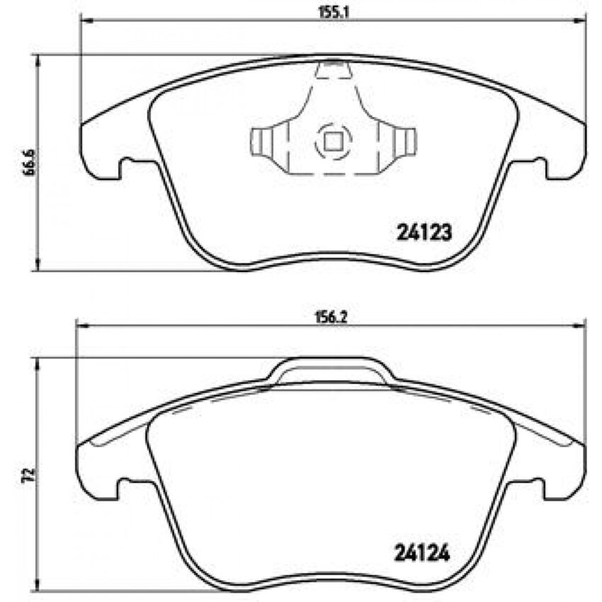 Brake Pad Set, disc brake BREMBO P 24 076