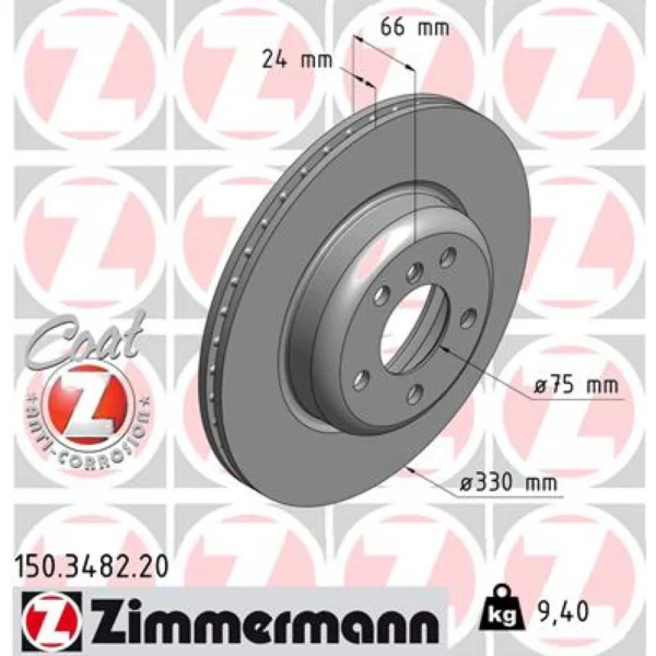 Brake Disc ZIMMERMANN 150.3482.20