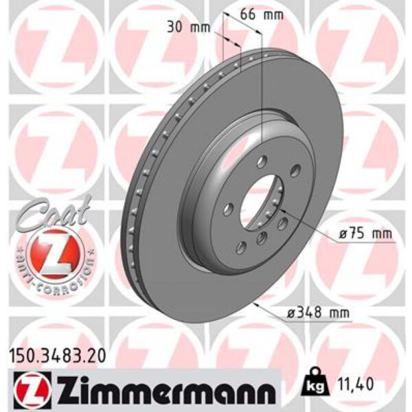 Brake Disc ZIMMERMANN 150.3483.20
