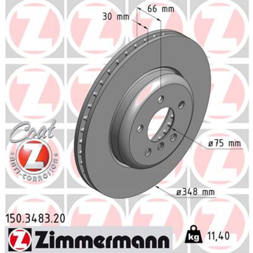 Brake Disc ZIMMERMANN 150.3483.20