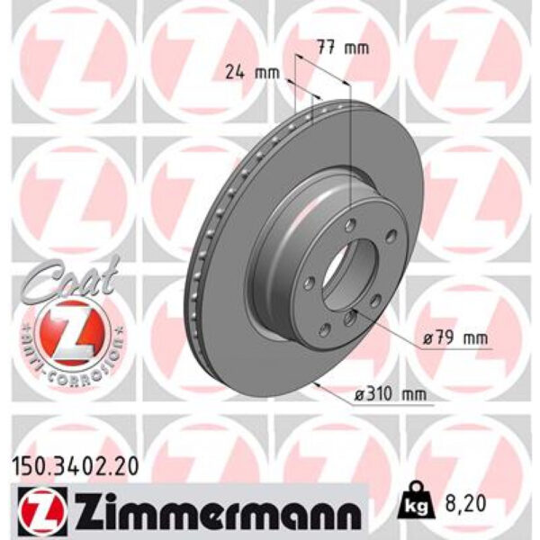 Brake Disc ZIMMERMANN 150.3402.20