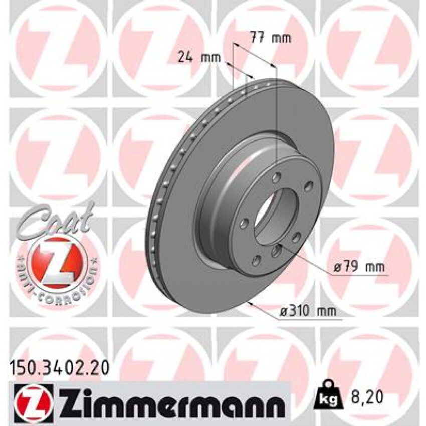 Brake Disc ZIMMERMANN 150.3402.20