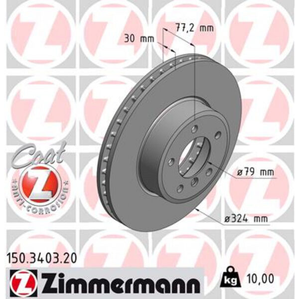 Brake Disc ZIMMERMANN 150.3403.20
