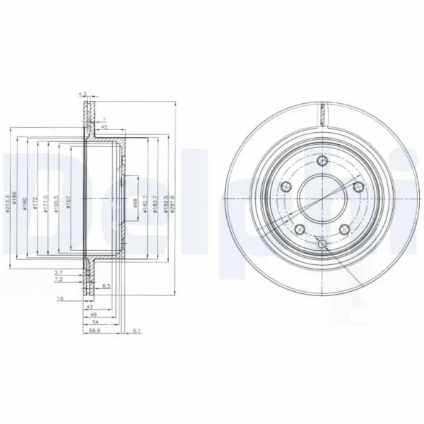 Brake Disc DELPHI BG3765C