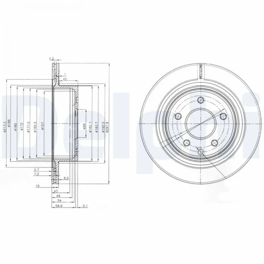 Brake Disc DELPHI BG3765C