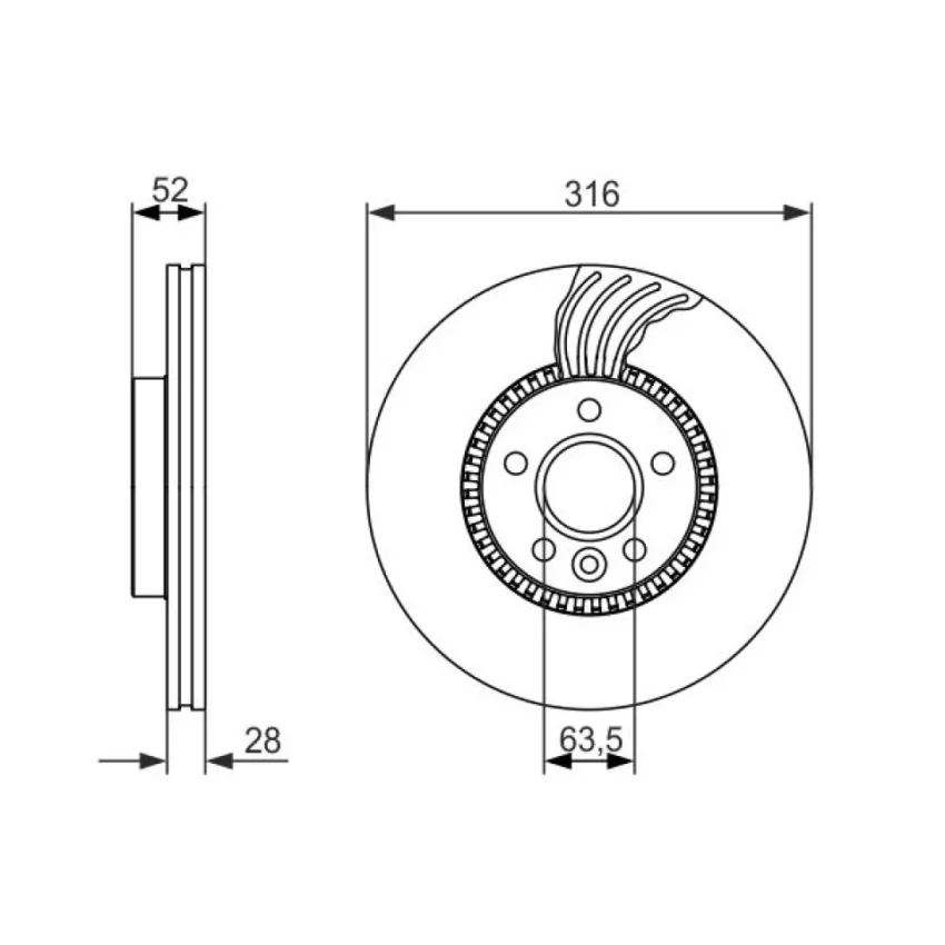 Brake Disc BOSCH 0 986 479 173