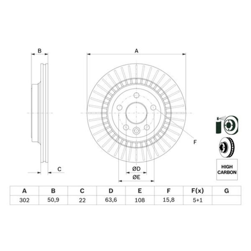Brake Disc BOSCH 0 986 479 713