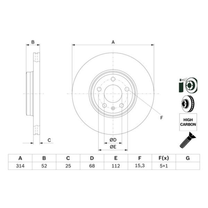 Brake Disc BOSCH 0 986 479 762