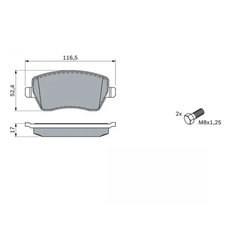Brake Pad Set, disc brake BOSCH 0 986 424 795