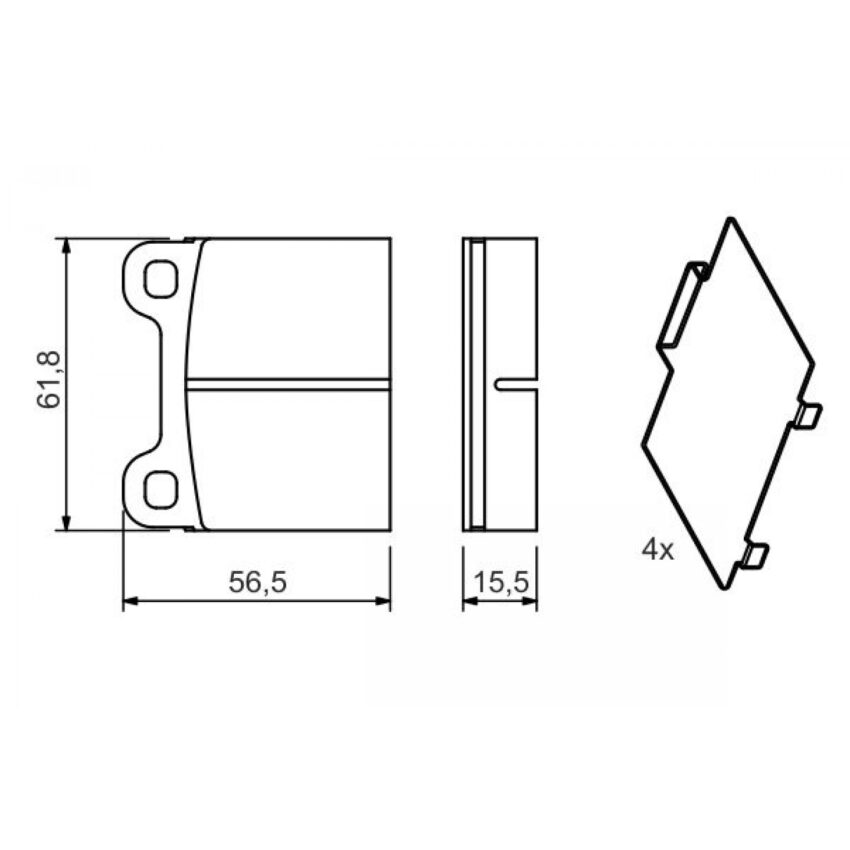 Brake Pad Set, disc brake BOSCH 0 986 466 302