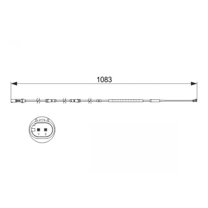 Warning Contact, brake pad wear BOSCH 1 987 473 500