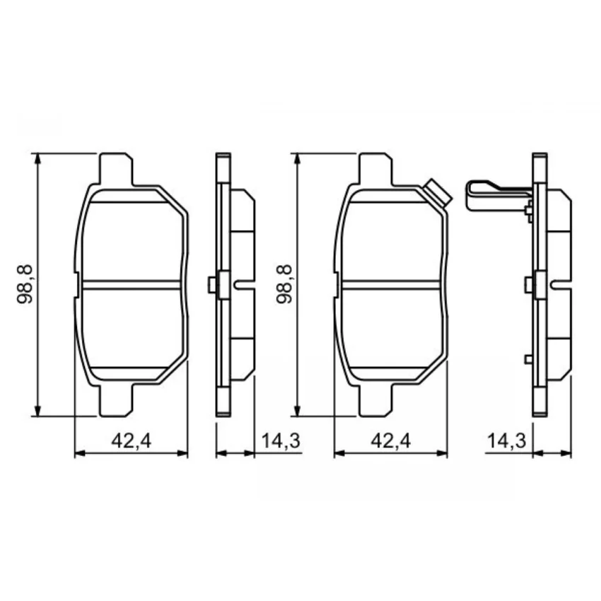 Brake Pad Set, disc brake BOSCH 0 986 494 255