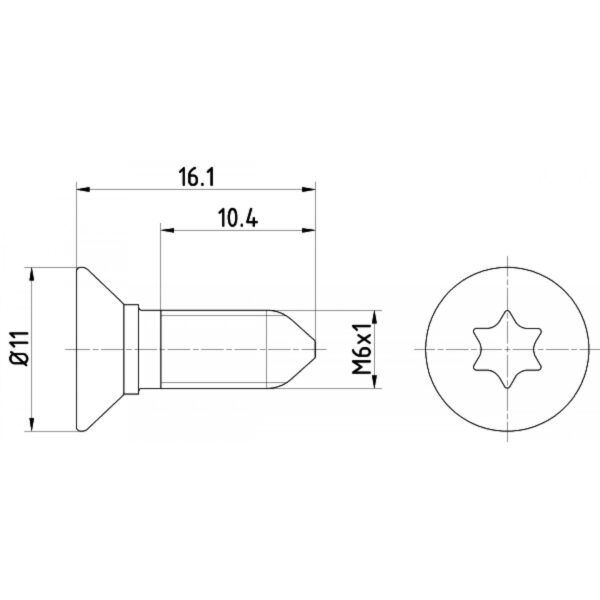 Bolt, brake disc TEXTAR TPM0008