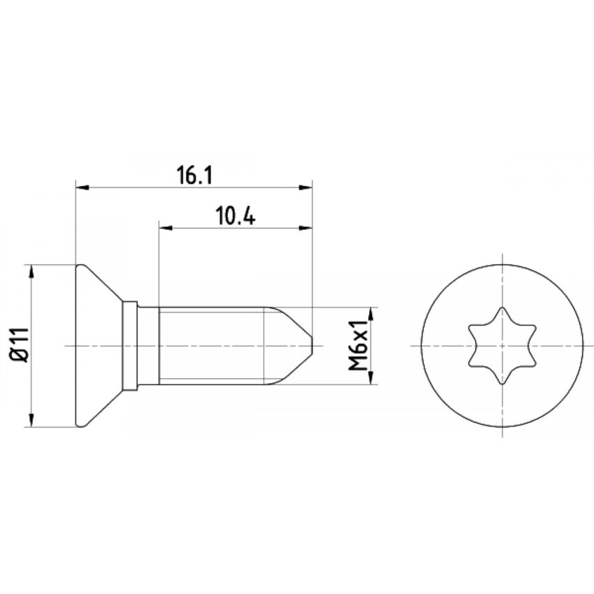 Bolt, brake disc TEXTAR TPM0008