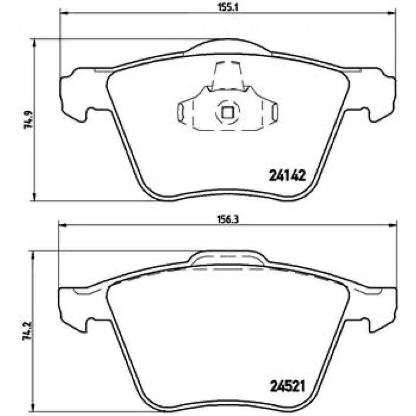 Brake Pad Set, disc brake BREMBO P 24 077