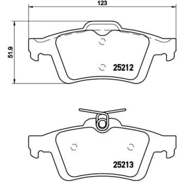 Brake Pad Set, disc brake BREMBO P 24 148