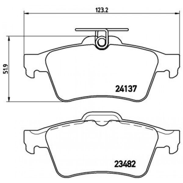 Brake Pad Set, disc brake BREMBO P 59 042