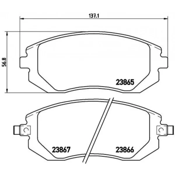 Brake Pad Set, disc brake BREMBO P 78 013