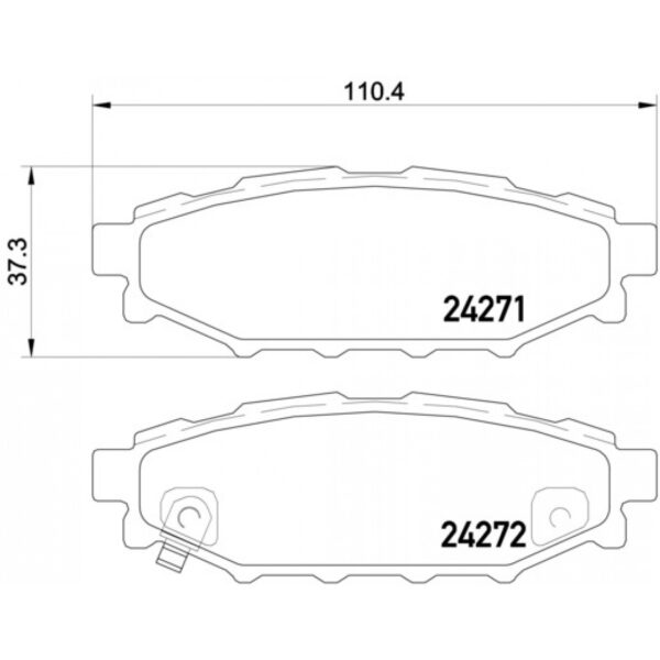Brake Pad Set, disc brake BREMBO P 78 020