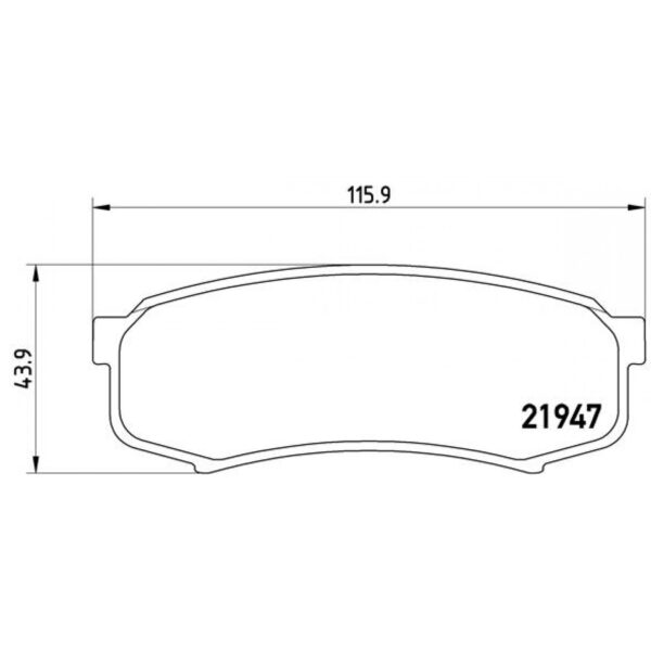 Brake Pad Set, disc brake BREMBO P 83 024