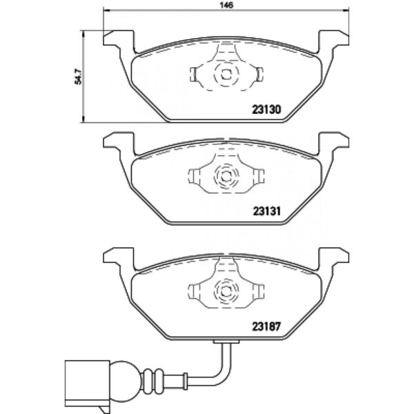Brake Pad Set, disc brake BREMBO P 85 072