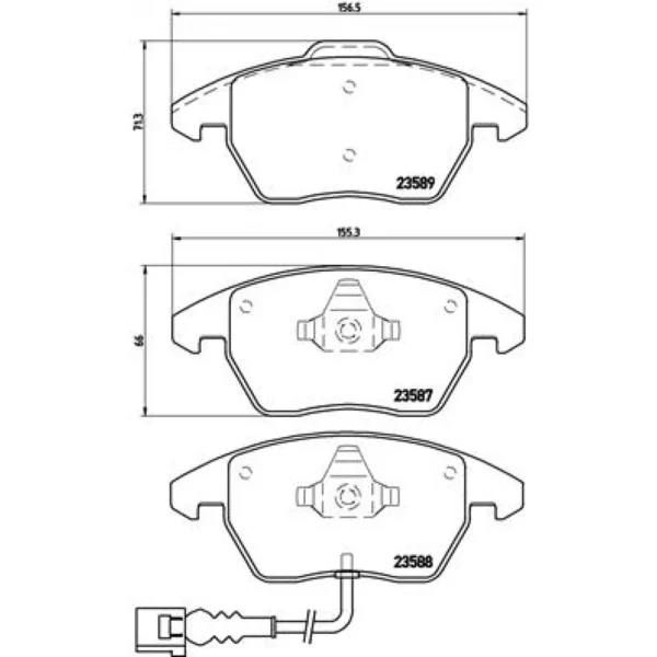 Brake Pad Set, disc brake BREMBO P 85 075
