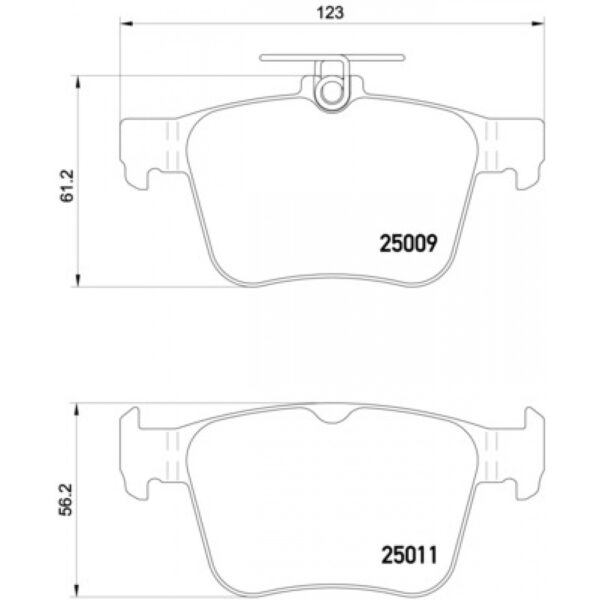Brake Pad Set, disc brake BREMBO P 85 124