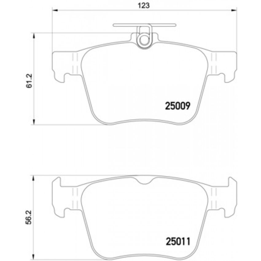 Brake Pad Set, disc brake BREMBO P 85 124