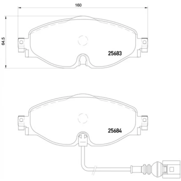 Brake Pad Set, disc brake BREMBO P 85 126