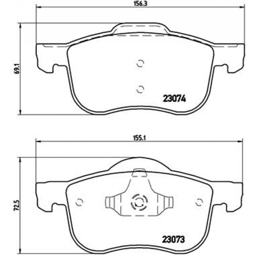 Brake Pad Set, disc brake BREMBO P 86 016