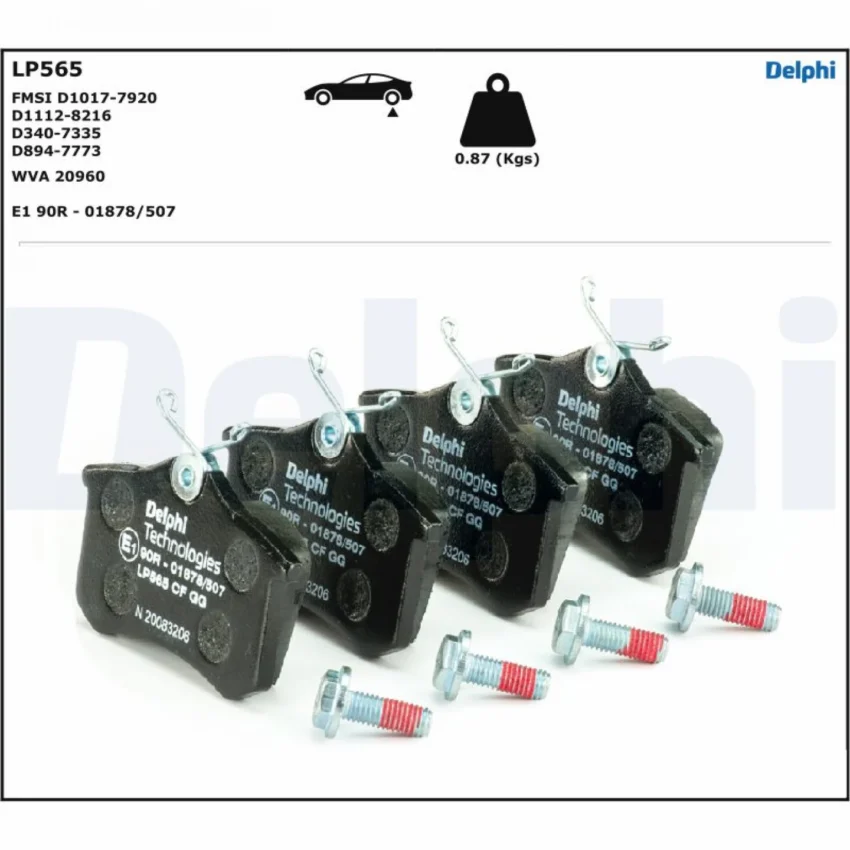Brake Pad Set, disc brake DELPHI LP565