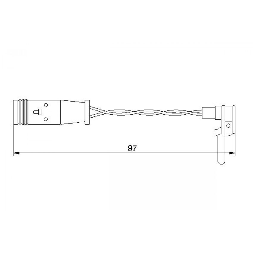 Warning Contact, brake pad wear BOSCH 1 987 474 966