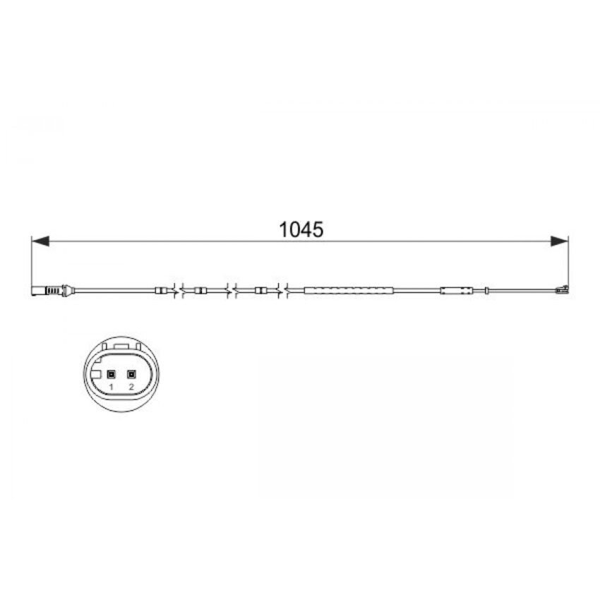 Warning Contact, brake pad wear BOSCH 1 987 474 551
