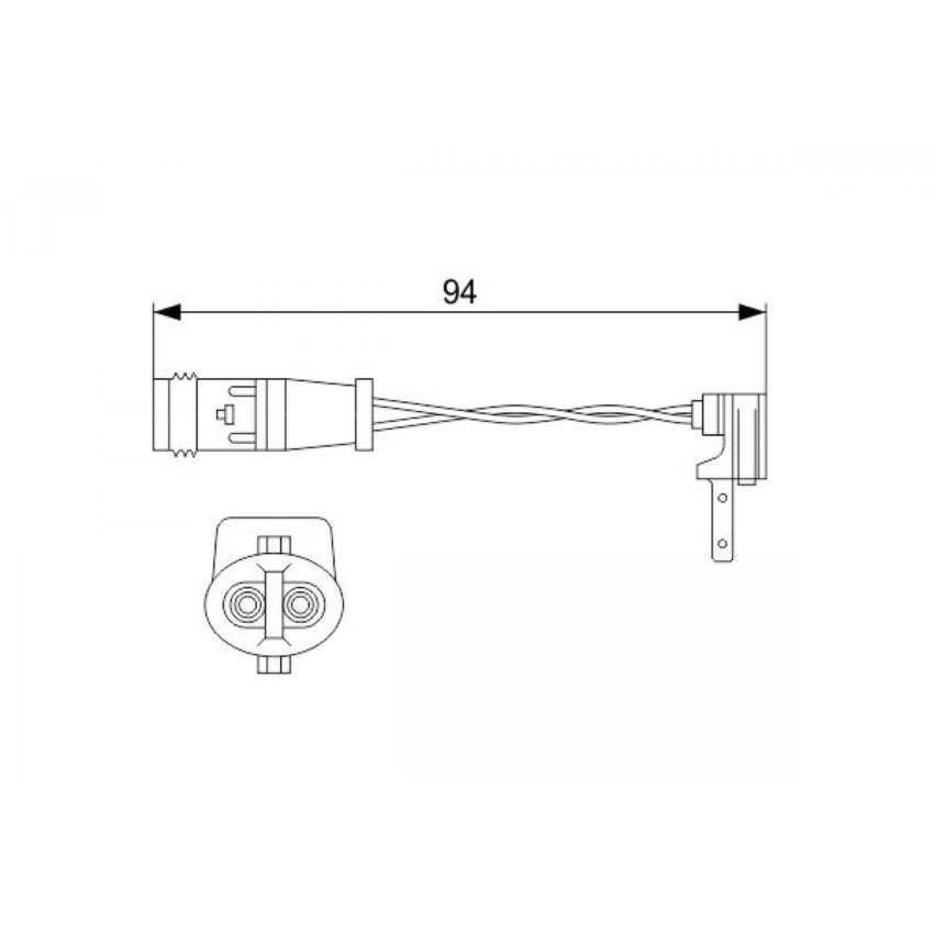 Warning Contact, brake pad wear BOSCH 1 987 474 553