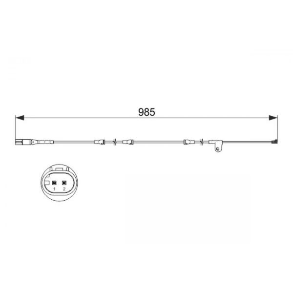 Warning Contact, brake pad wear BOSCH 1 987 473 520