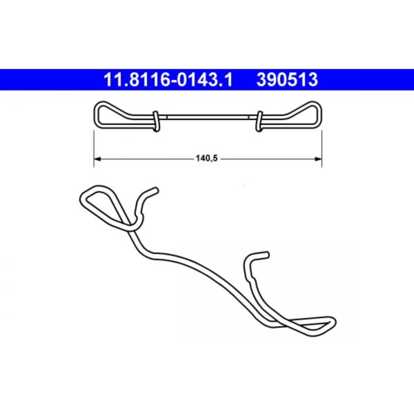 Spring, brake caliper ATE 11.8116-0143.1